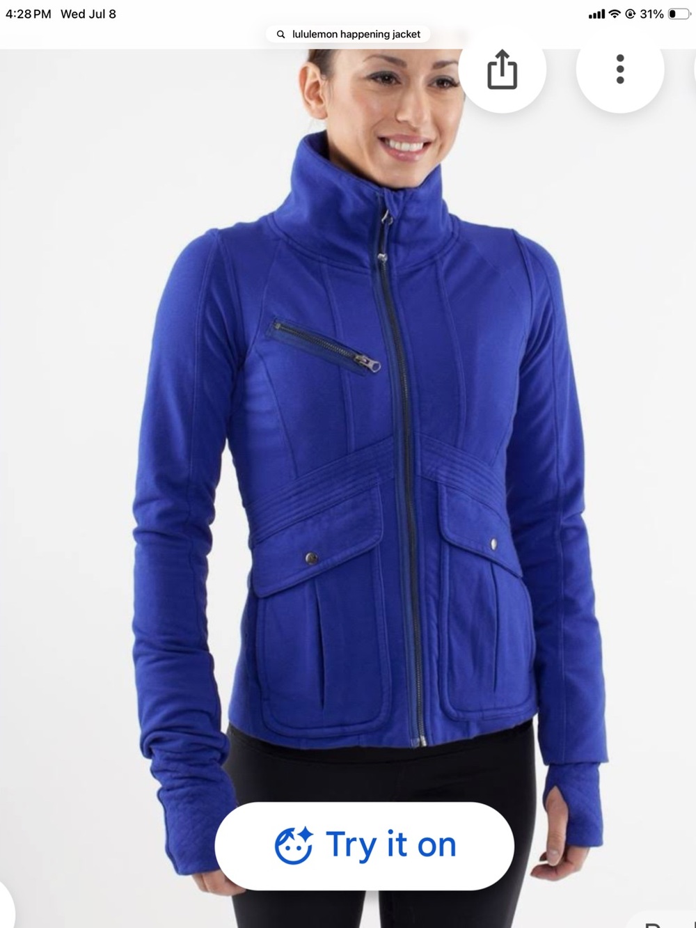 lululemon athletica Royal Blue High-Neck Utility Jacket